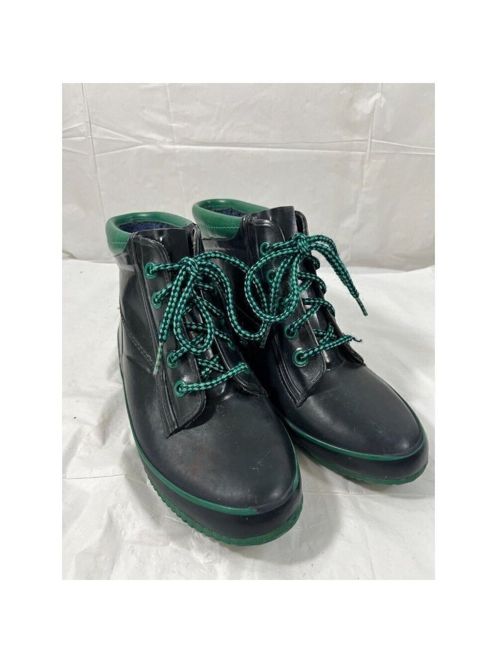 Sporto Thermolite Rubber Rain Duck Boots Women's Size 8 Blue Green retro